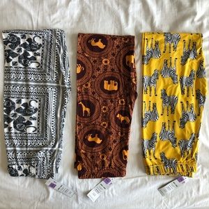 Animal lovers leggings bundle set of 3!